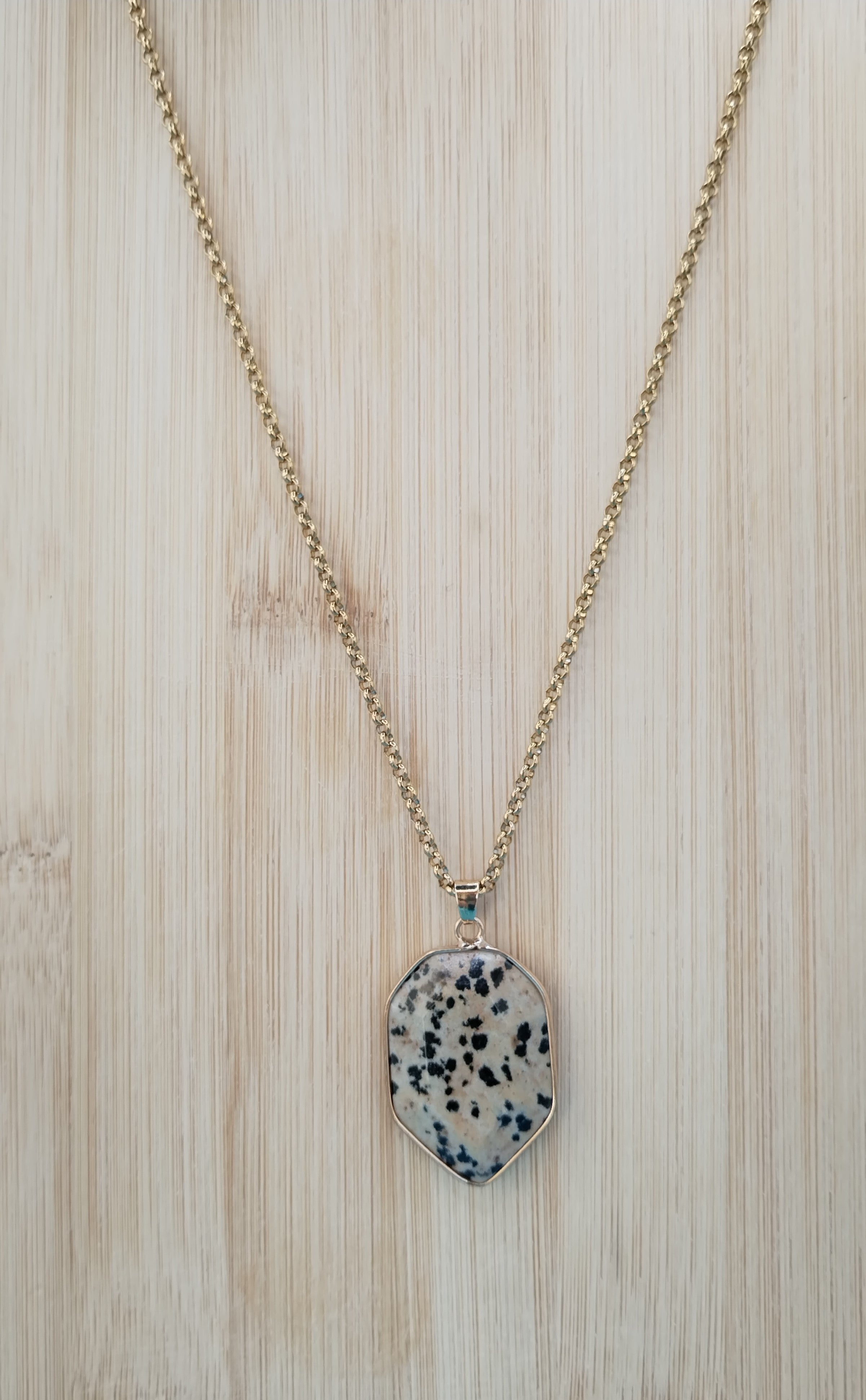 Dalmatian jasper outlet pendant